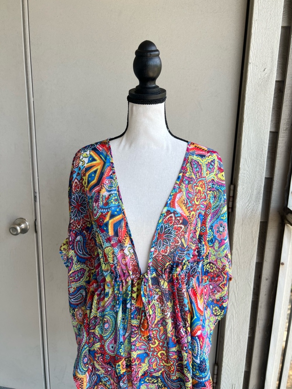 Bleu Rod Beattie Multicolor Paisley Swim Coverup - Picture 11 of 12